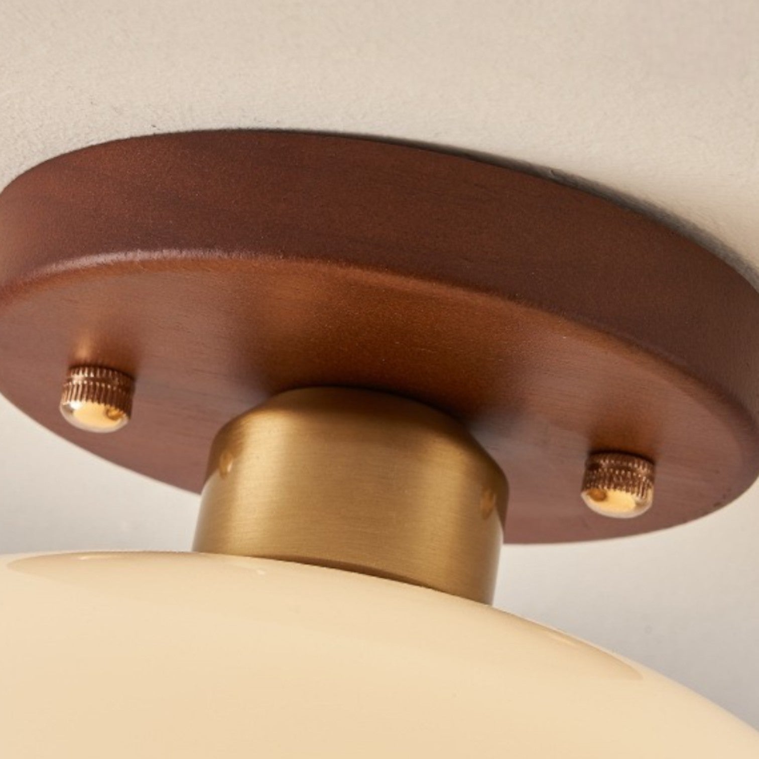 Bauhaus Ceiling Light Fixture | Cream LED Flush Mount, Minimalist Design 5