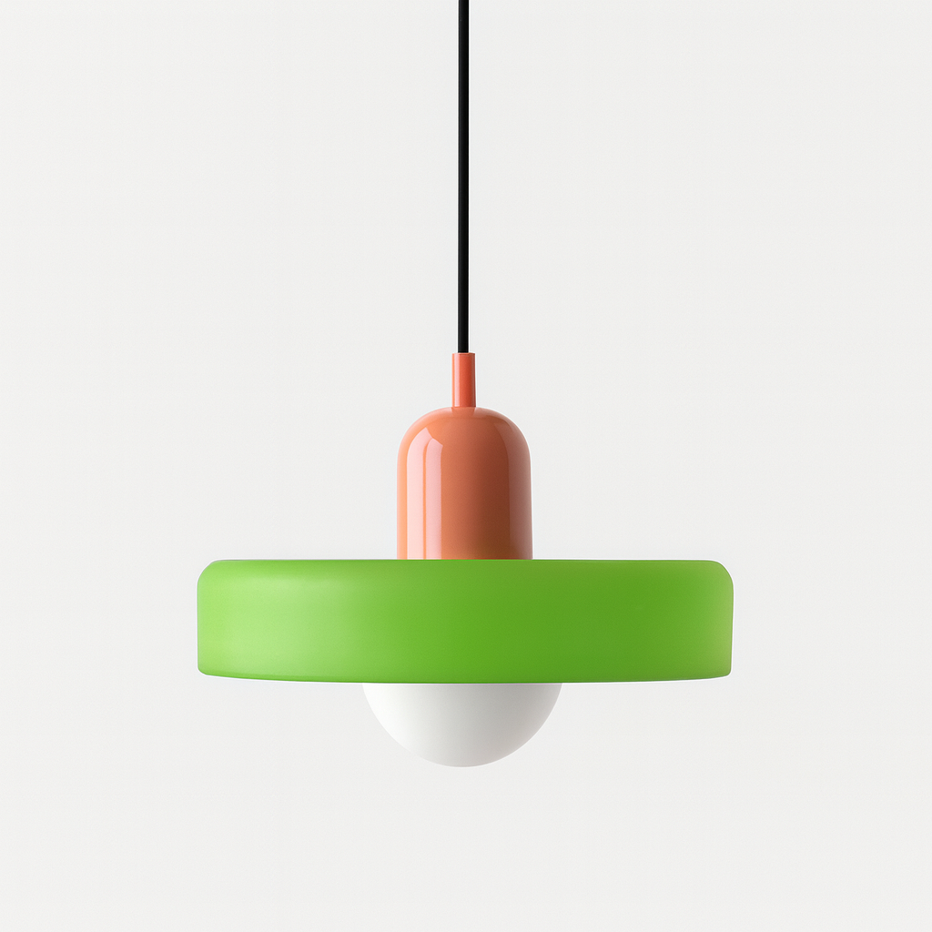Bauhaus Pendant Light | Colored Glass, Adjustable Height, Modern Kitchen Pendant Lighting 10