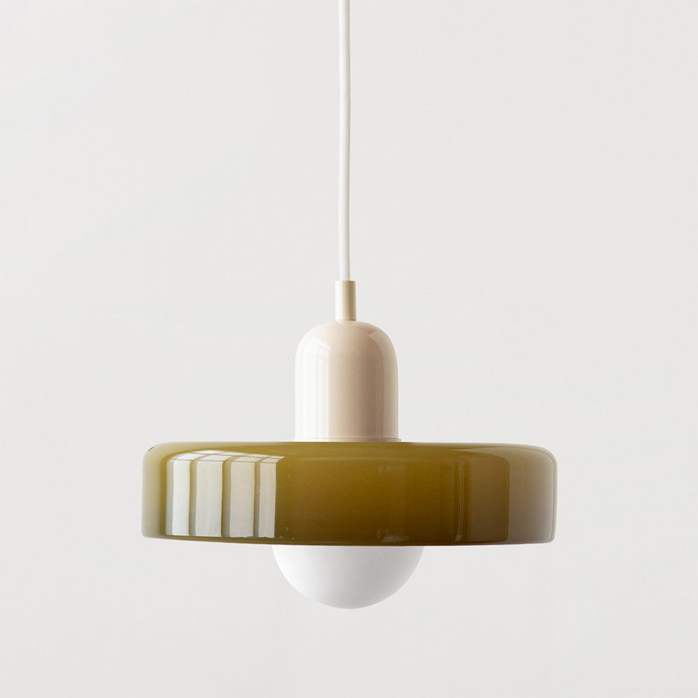 Bauhaus Pendant Light | Colored Glass, Adjustable Height, Modern Kitchen Pendant Lighting 14