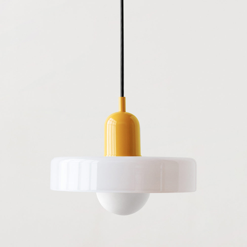 Bauhaus Pendant Light | Colored Glass, Adjustable Height, Modern Kitchen Pendant Lighting 15