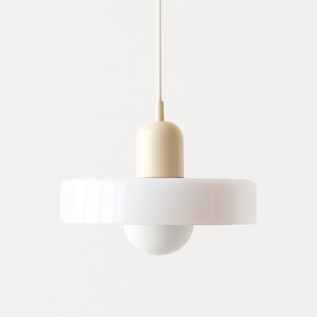Bauhaus Pendant Light | Colored Glass, Adjustable Height, Modern Kitchen Pendant Lighting 18