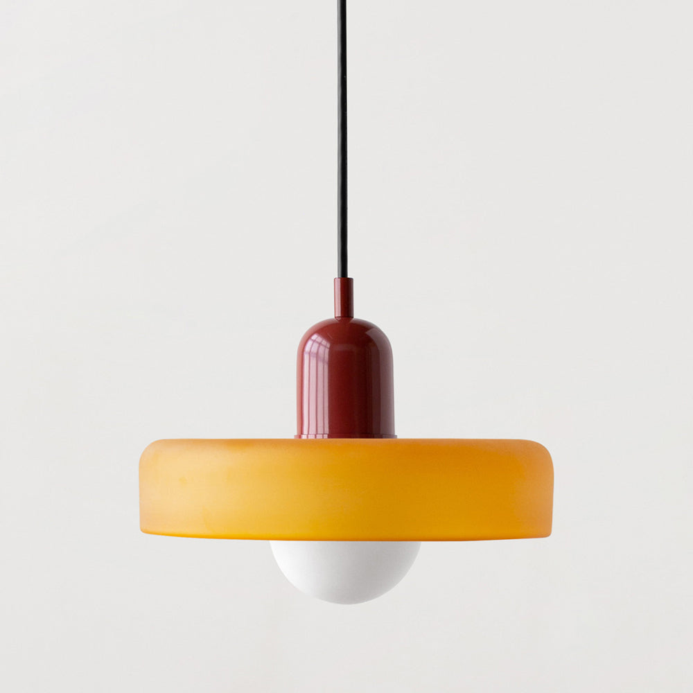 Bauhaus Pendant Light | Colored Glass, Adjustable Height, Modern Kitchen Pendant Lighting 29