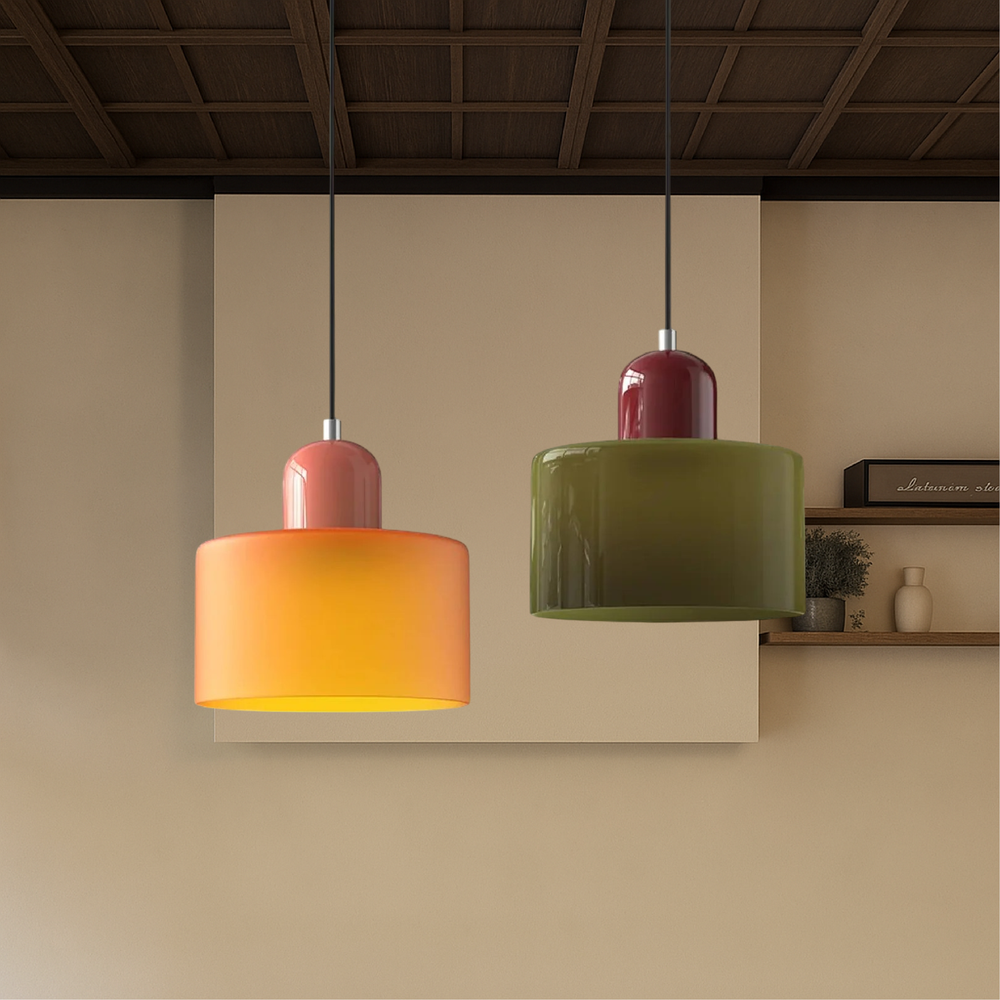 Bauhaus Pendant Light | Geometric Glass Design, Modern Kitchen Pendant Lighting 5