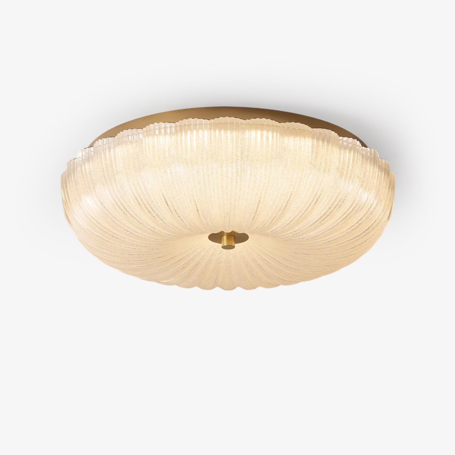 Haven Flush Mount Ceiling Light | Ripple Glass, LED Elegance 1
