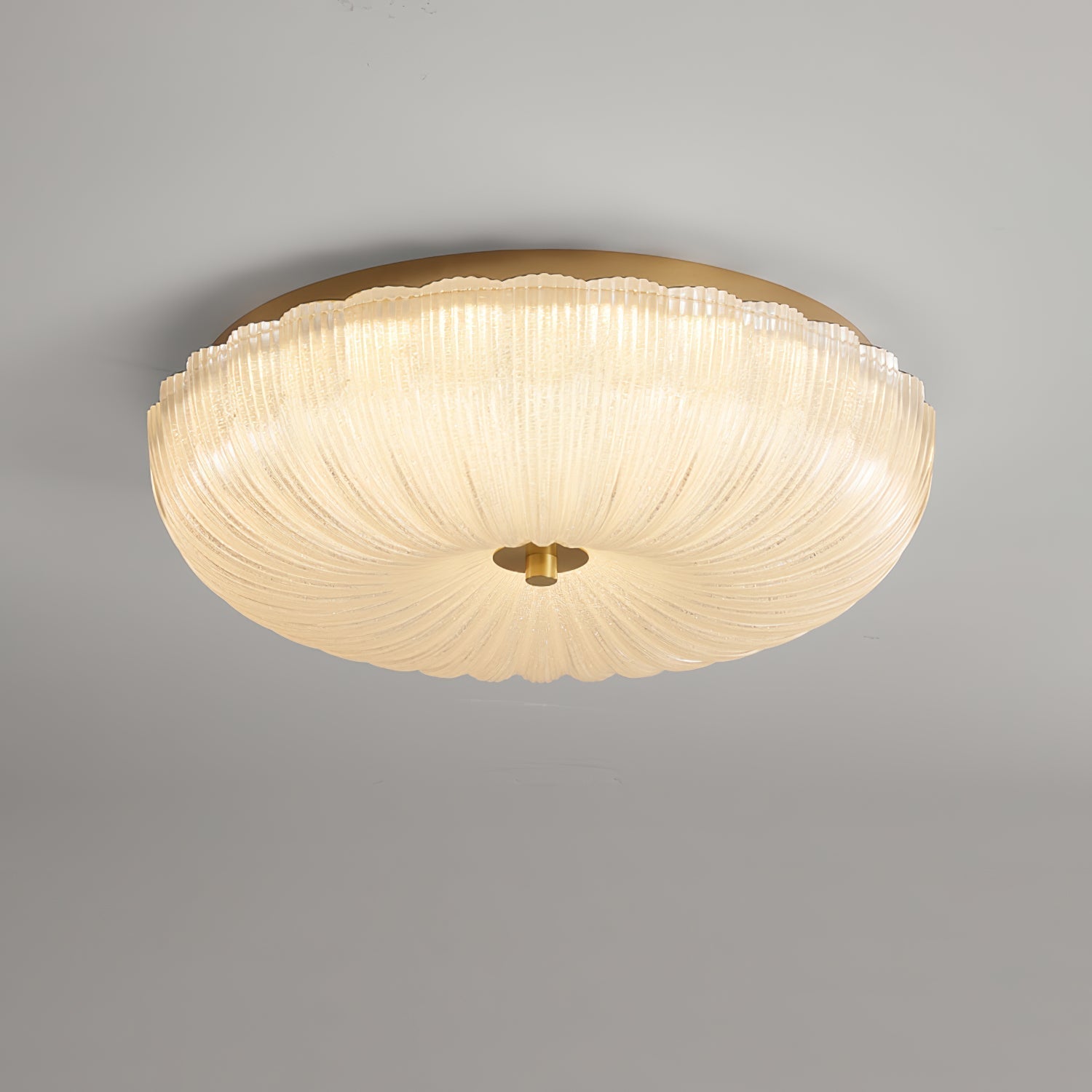 Haven Flush Mount Ceiling Light | Ripple Glass, LED Elegance 9