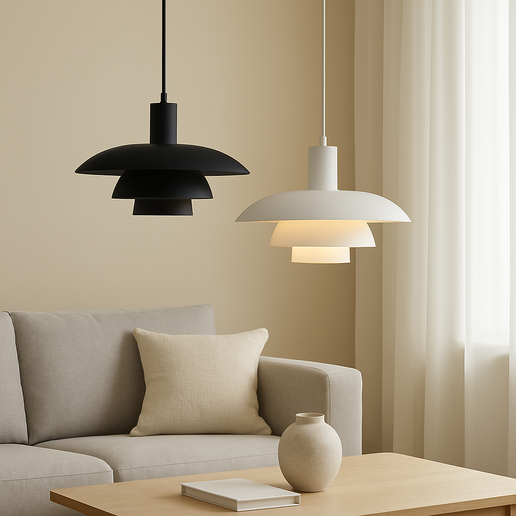 Iris Black Pendant Light | Scandinavian Design, LED 1