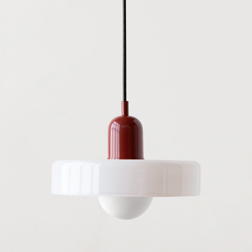 Bauhaus Pendant Light | Colored Glass, Adjustable Height, Modern Kitchen Pendant Lighting 0