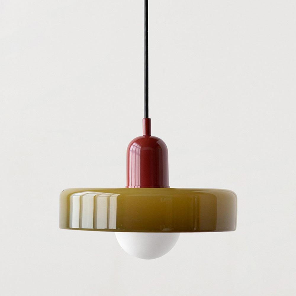 Bauhaus Pendant Light | Colored Glass, Adjustable Height, Modern Kitchen Pendant Lighting 21