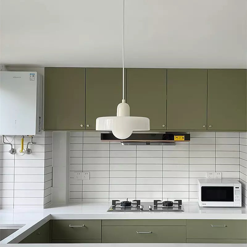 Bauhaus Pendant Light | Colored Glass, Adjustable Height, Modern Kitchen Pendant Lighting 3