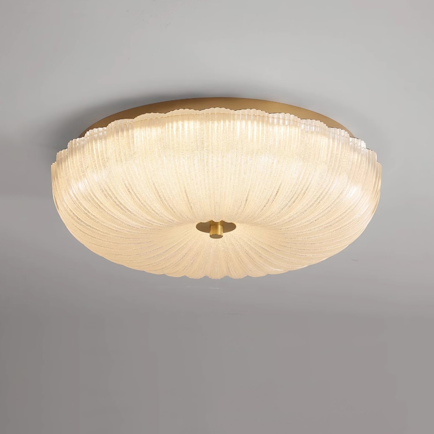 Haven Flush Mount Ceiling Light | Ripple Glass, LED Elegance 0