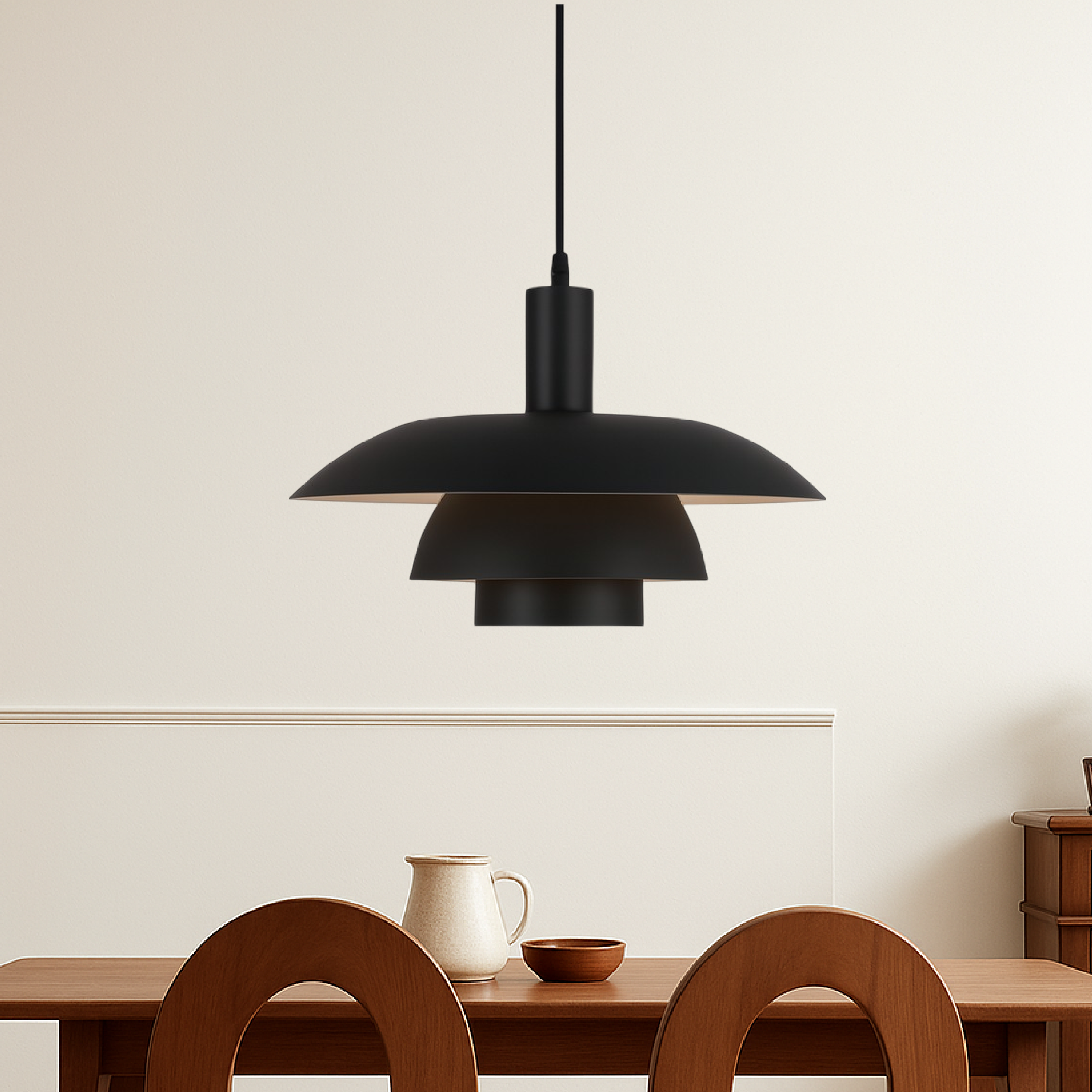 Iris Black Pendant Light | Scandinavian Design, LED 6